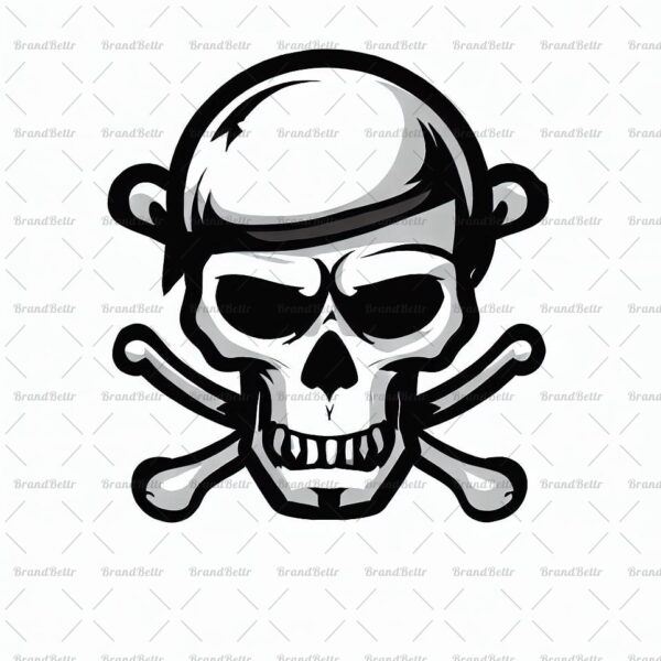 Piratenschädel und gekreuzte Knochen